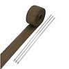 Cinta Aislante de Fibra de Vidrio para Tubo de Escape de Coche, Cinta Aislante Térmica para Automóviles, Rollo de Alta Temperatura, Escudo Térmico, 5 Metros