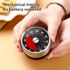 Magnetic Visual Kitchen Timer Mechanical Countdown Clock Stainless Steel Loud Alarm for Cooking Baking Study Easy To Read Dial