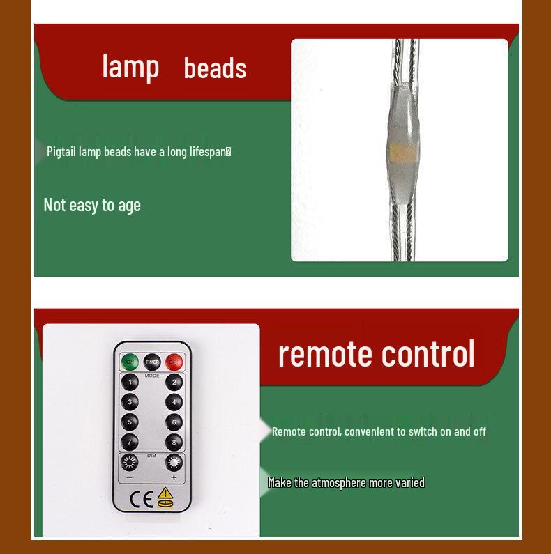 LED Christmas Climbing Ladder Lights with USB Santa and Colorful Stars for Outdoor Decoration