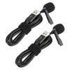 2PCS Professional Wired Wired Lapel Microphone USB Audio Output Clip-On Microphone  for Interview