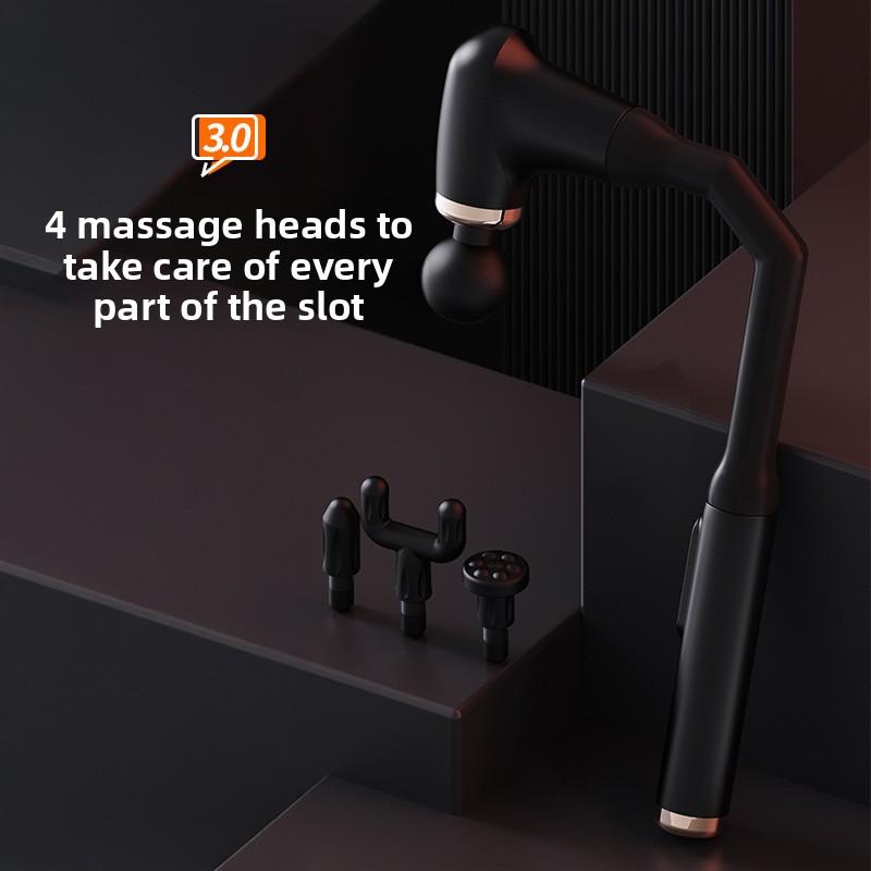 Fascia Gun Portable Massage Gun Deep Tissue with Extended Handle U-Shaped Back Massager Body Massager for Neck Shoulder Back Leg