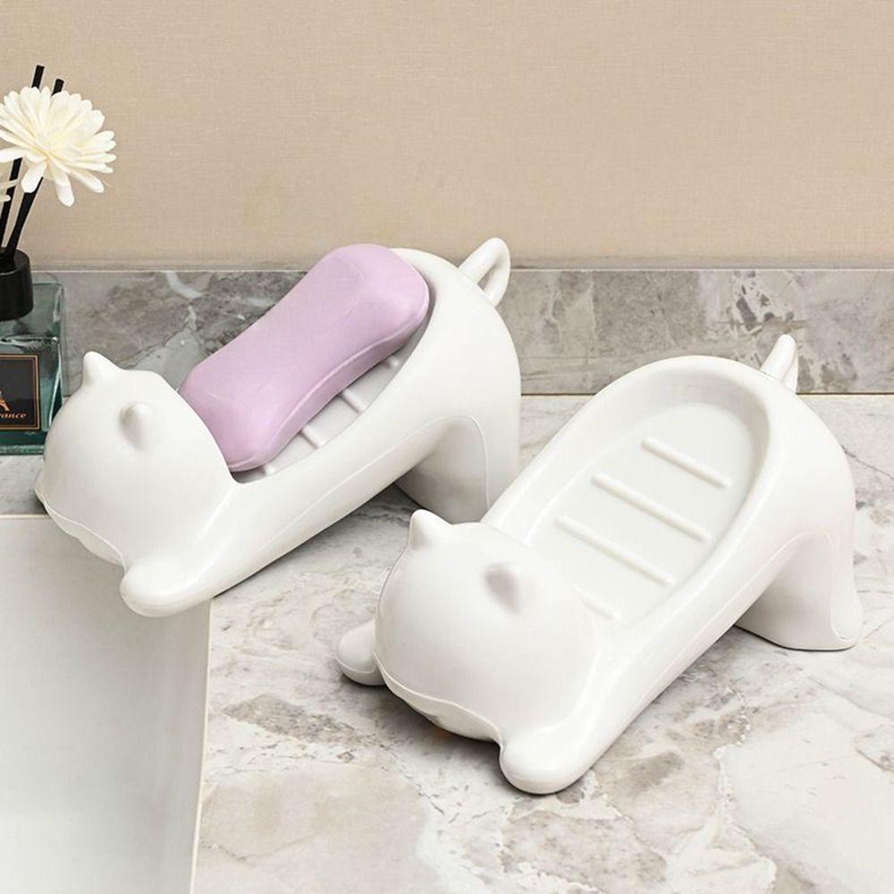 Cartoon Soap Holder Drain Soap Dish Tray Cute Soap Box