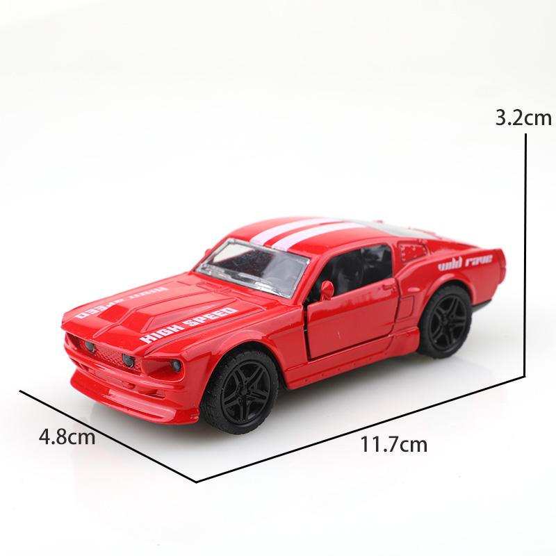 

(bagged) 1:36 Alloy Car Model modeling Vehicle Mustang Muscle Racing Pull Back Car Ornaments Collection Toys For Boy child