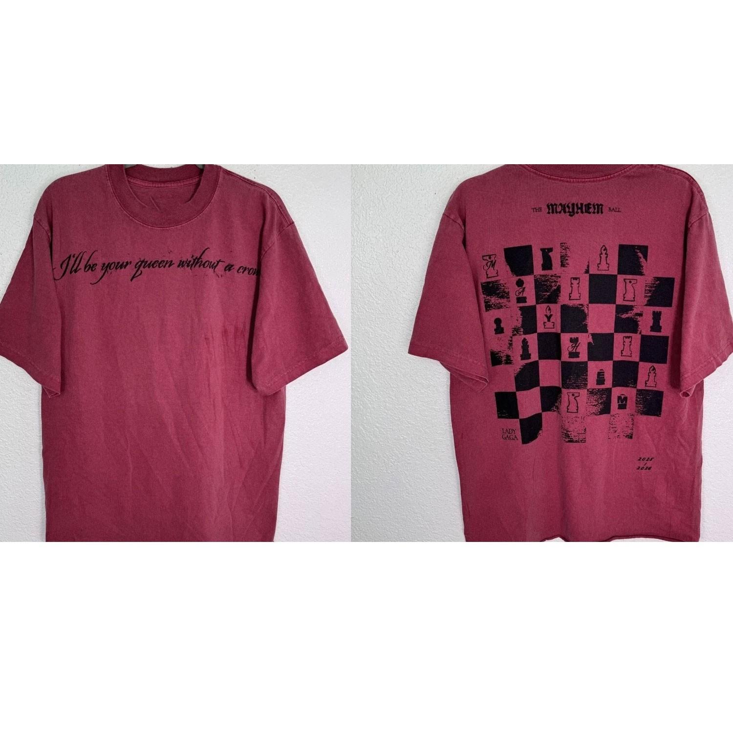 SALE Lady Gaga Tour Shirt Reprint Mayhem Ball Queen Tshirt S