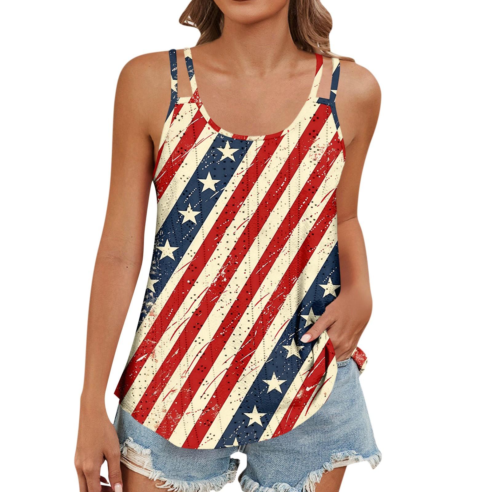 Женский модный повседневный жилет с градиентным цветным принтом и U-образным вырезом — фото 5