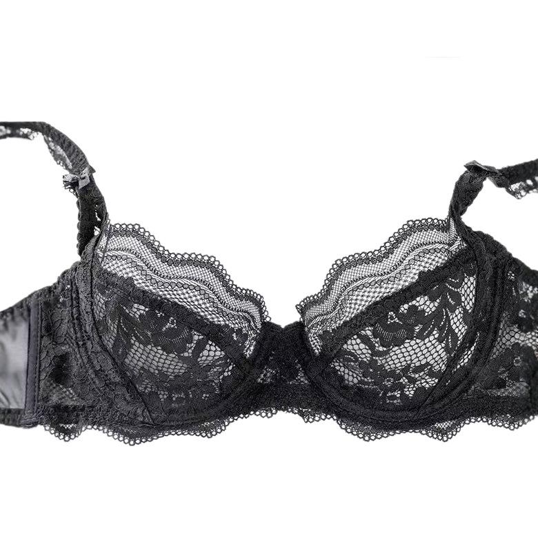 Lace Gathering Bra Set Women's No Steel Ring Upper Support Comfortable and Breathable Breast Adjustment Underwear