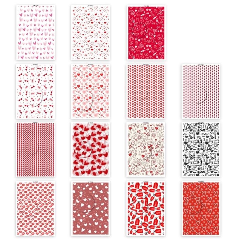Valentine Love Heart Transfer Paper 95x138mm Clay Earrings Water Soluble Transfer Paper for Jewelry Making