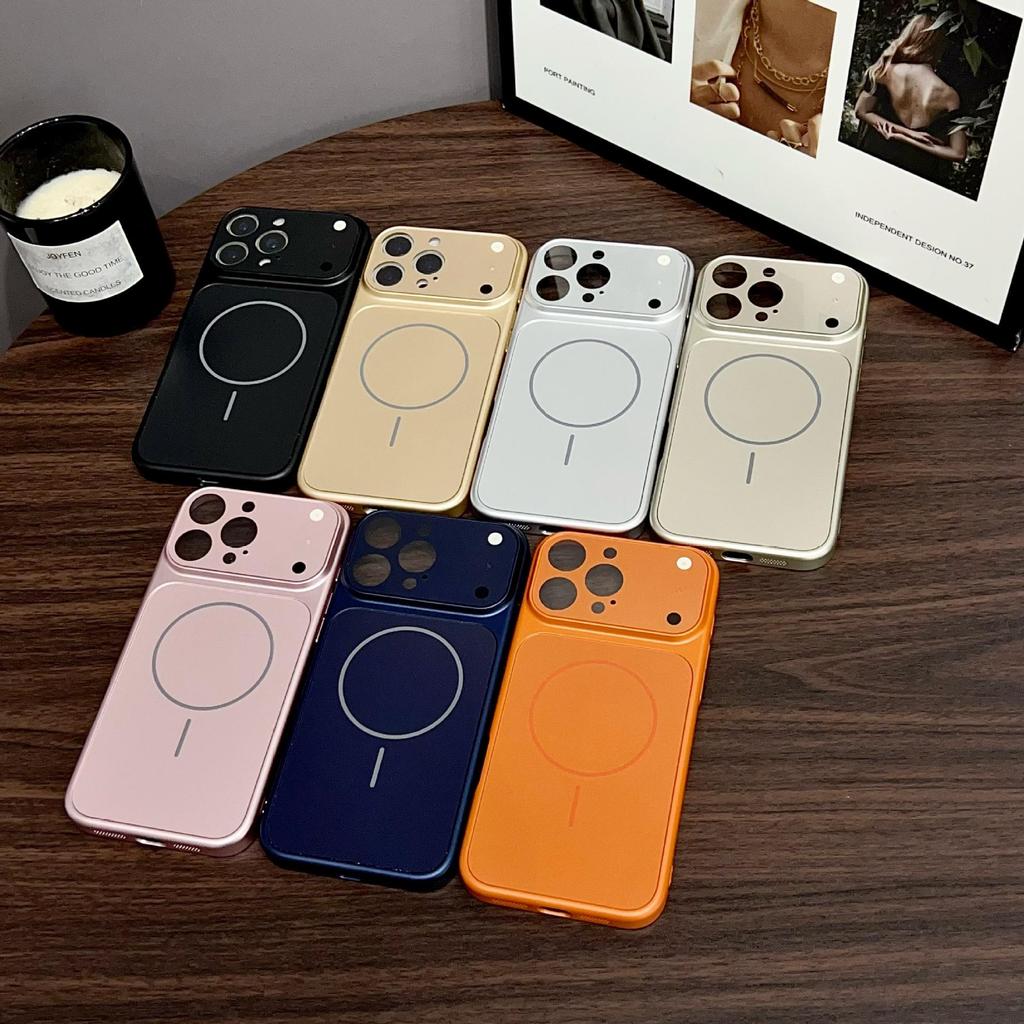 Magnetic Thin Ring Phone Case: Frosted, Drop-Proof Protective Cover for iPhone 14/15/16, Compatible with Apple 17Promax