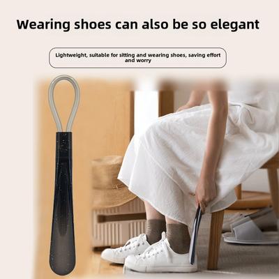 1pc Short Flexible Plastic Shoe Horns Do Not Require Bending Durable Shoe Spoons for Pregnant Women Wearing Shoe Assistants