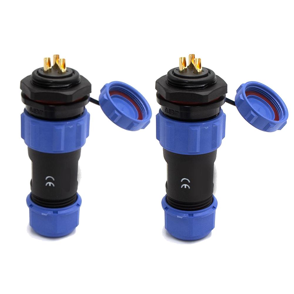 2PCS SP13 3PIN IP68 Waterproof Aviation Connector Panel Mount Header and Socket