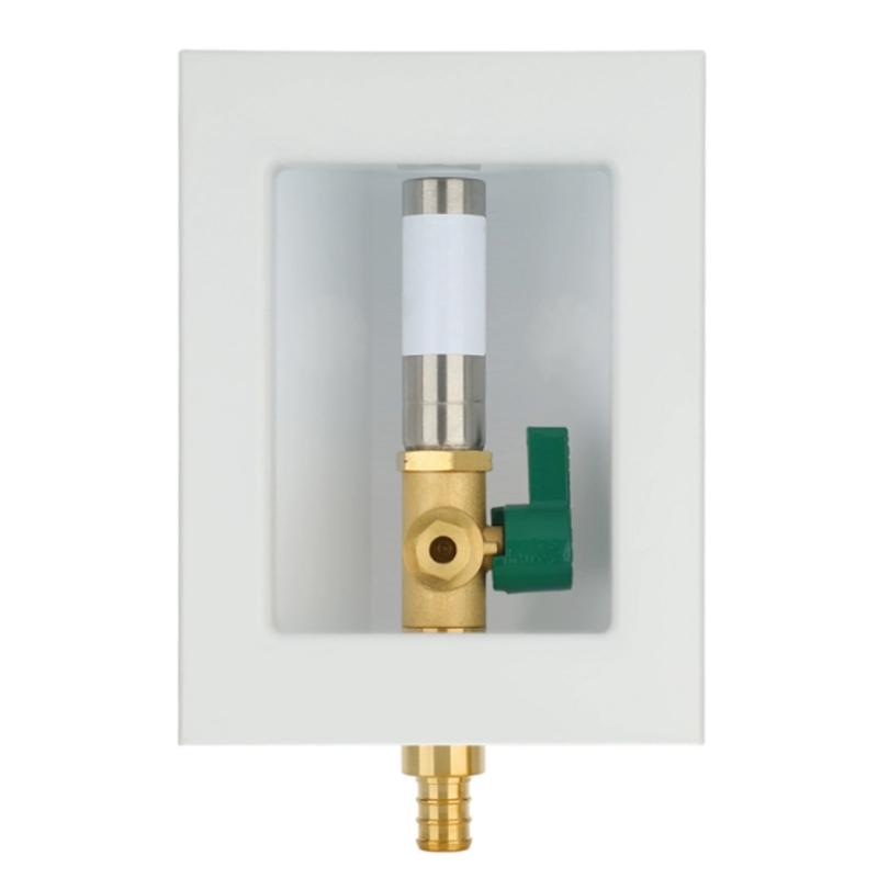 

Ice Maker Outlet Box Replacement 1/2Inch Push Fit Connection with Metal Steel Hammer Arrestor Easy to Install 1