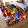 Colorful Anime Collage of Pirate Crew Members Non-slip Rug Suitable for Living Room and Bedroom Sofas