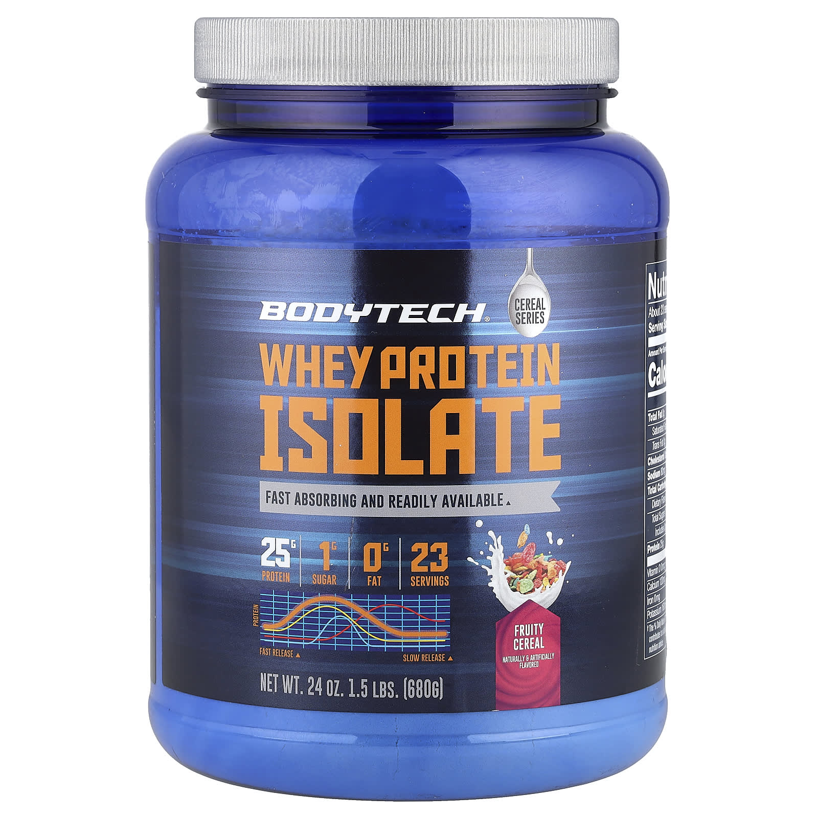 

BodyTech, Whey Protein Isolate, Fruity Cereal, 1.5 lb (680 g)
