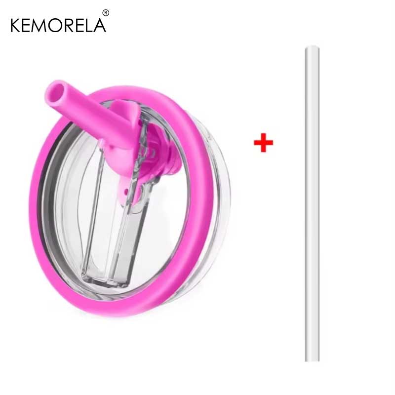 40oz Flip Straw Leak Proof Lid for 2.0 Tumbler Lid Replacement for Car Cup Accessories Straw Cover Cleaning Brush with Straw