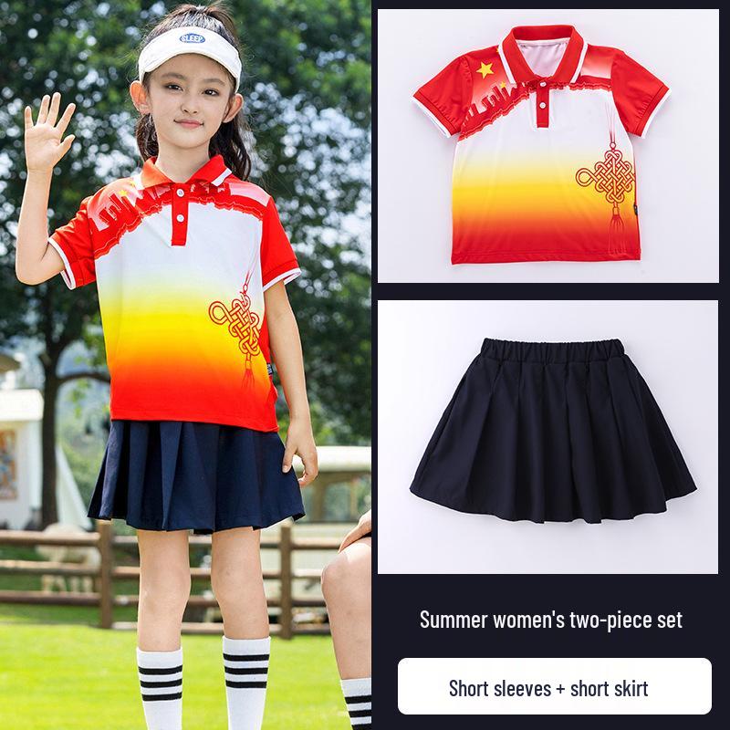 

Children s Spring/Autumn Sportswear Three-Piece Set: Primary School & Kindergarten Chinese-Style Uniform 120 cm