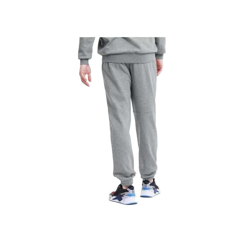 Puma X BMW Collaboration Solid Color Cuffed Casual Pants Men Bottoms Gray 597973-03