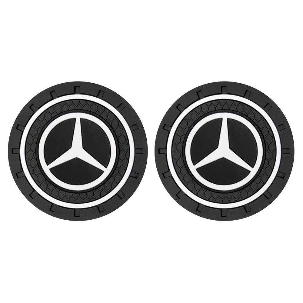 

New 80% 2pcs New Non-slip Car Water Cup Pad Rubber Mat For Mercedes-Benz AMG Accessories W140 W168 W202 W108 W124 W177 AMG W212
