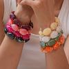 Irregular Imitation Marble Oval Acrylic Beads Bracelet Strand Bangle Women Jewelry  Accessory
