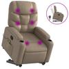 Vidaxl Lift and Massage Recliner, Cappuccino, Faux Leather
