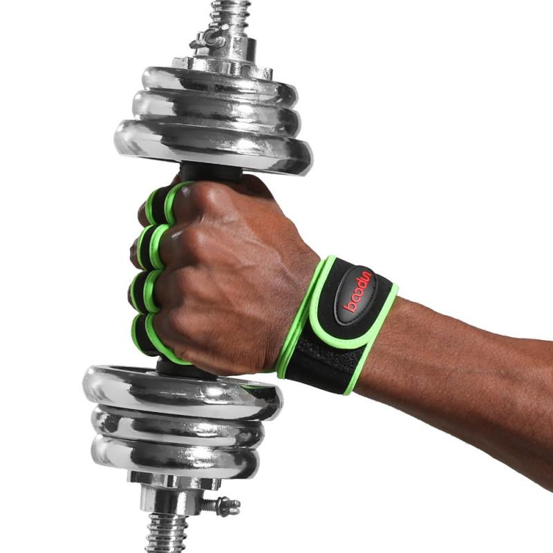 Fitness Gloves Pull Up Deadlift Wrist Straps Mesh Five-Finger Non-Slip Breathable Gym Palm Protector