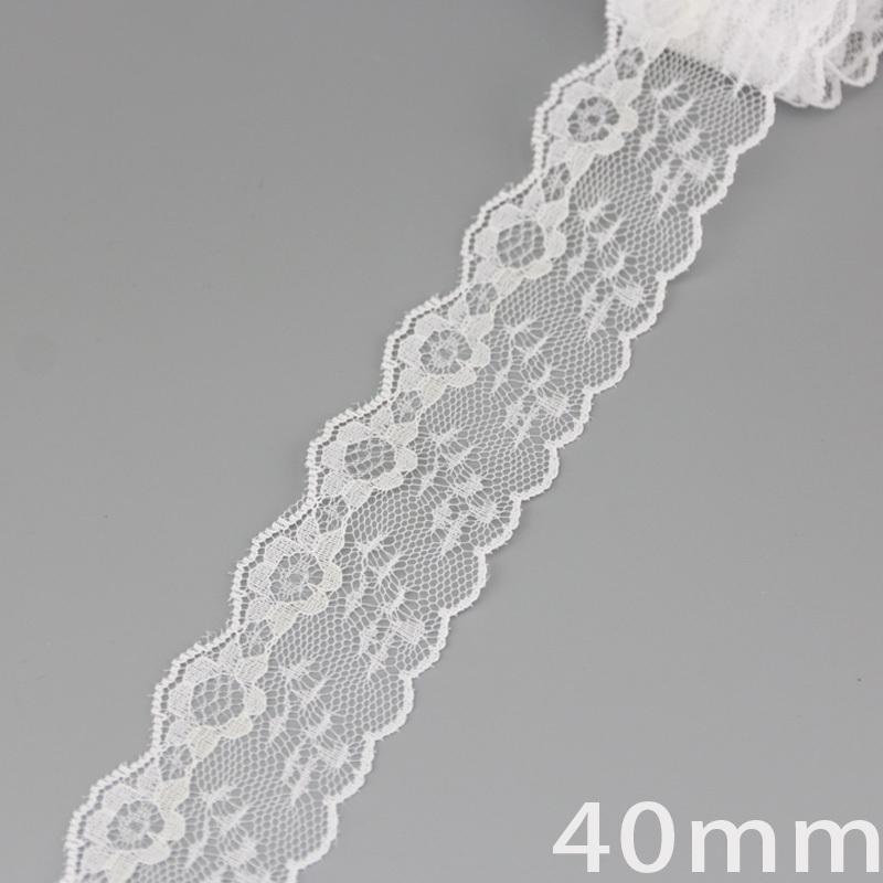 (5 Yards/roll) White Lace Ribbon Fabric Webbing Decoration Lovely Gift Packing Polyester Material
