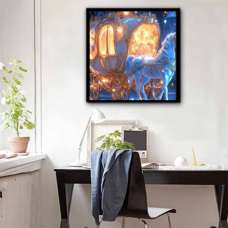 New Arrival 5D DIY Full Circle Diamond Painting "Carriage" Embroidery Cross Stitch Home Decor Gift