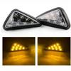 2 Stück für Tagfahrlicht Blinker Motorrad Rauch Dreieckig Integrierte Montage LED Blinker Leuchten Neu