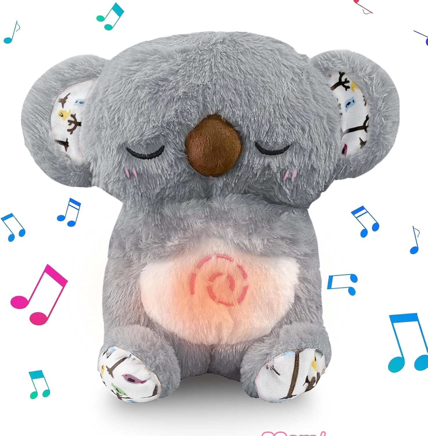 

Breathing Koala with Light Sound Baby Sleeping Companion Soothe Koala Musical Stuffed Plush Toy Newborn Sensory Comfortable 32cm(12.5in)