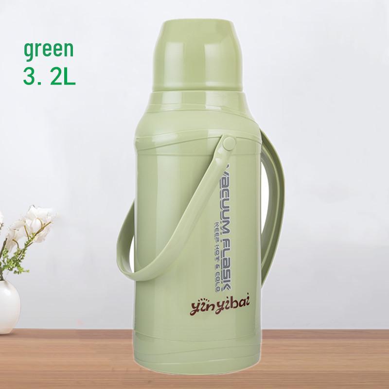 Large Leather-Covered Thermos Flask for Home or Dorm Use - Keeps Tea Warm, Plastic Exterior, Ideal for Students