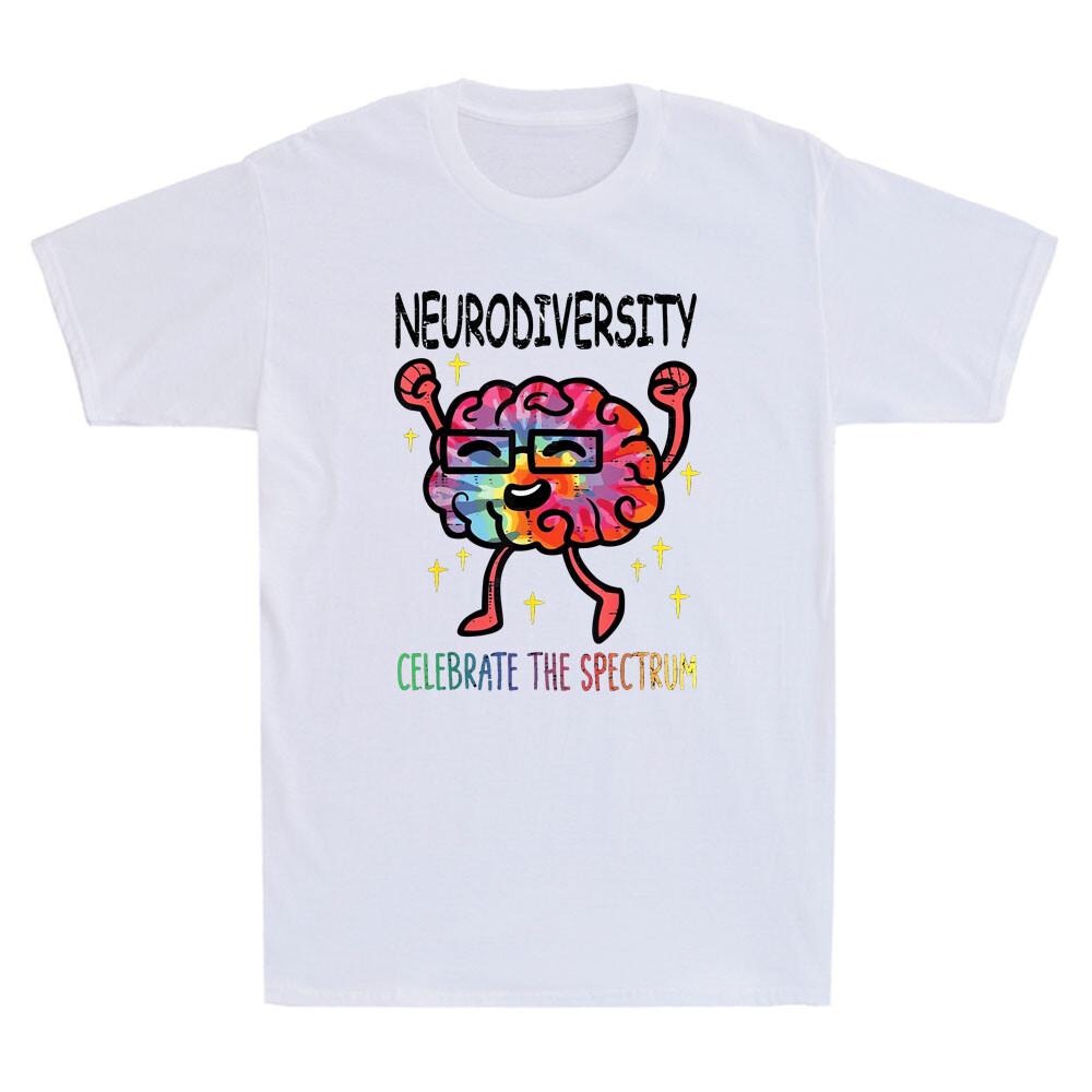 Neurodiversity Brain Autism Awareness ASD ADHD Funny Gift Vintage Unisex T-shirt XL