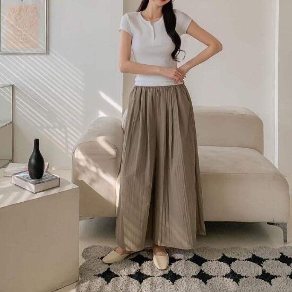 New ArrivAls Open Run A Line bAnding Big Size Culottes Ankle slAcks