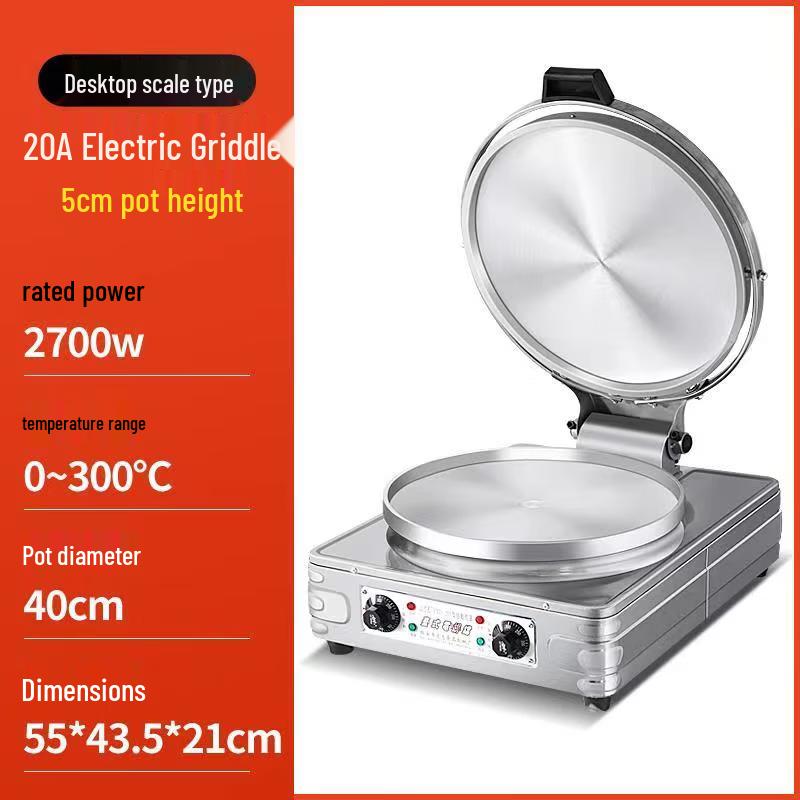 Yunduo Commercial Double-Sided Electric Griddle with Automatic Temperature Control