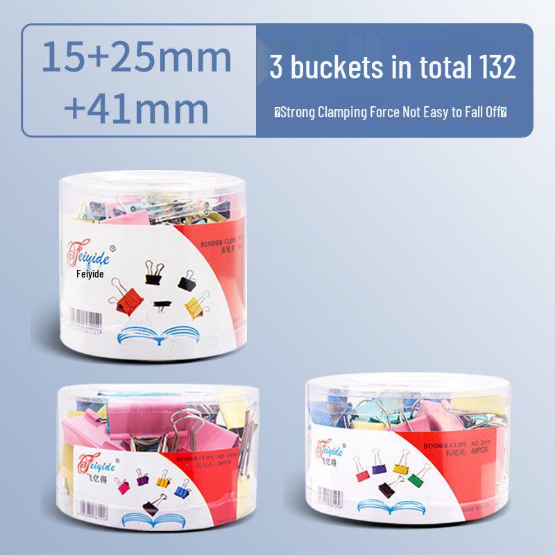 Mixed Pack of Colored Bulldog Clips - Large, Medium, and Small Paper Clips for Documents and Books