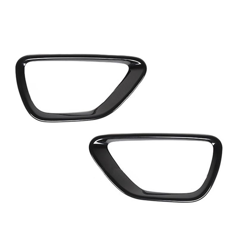2Pcs Front Bumper Fog Light Bezel Cover Trim Fog Lamp Frame Black for Jeep Grand Cherokee 2014 2015 2016 2017