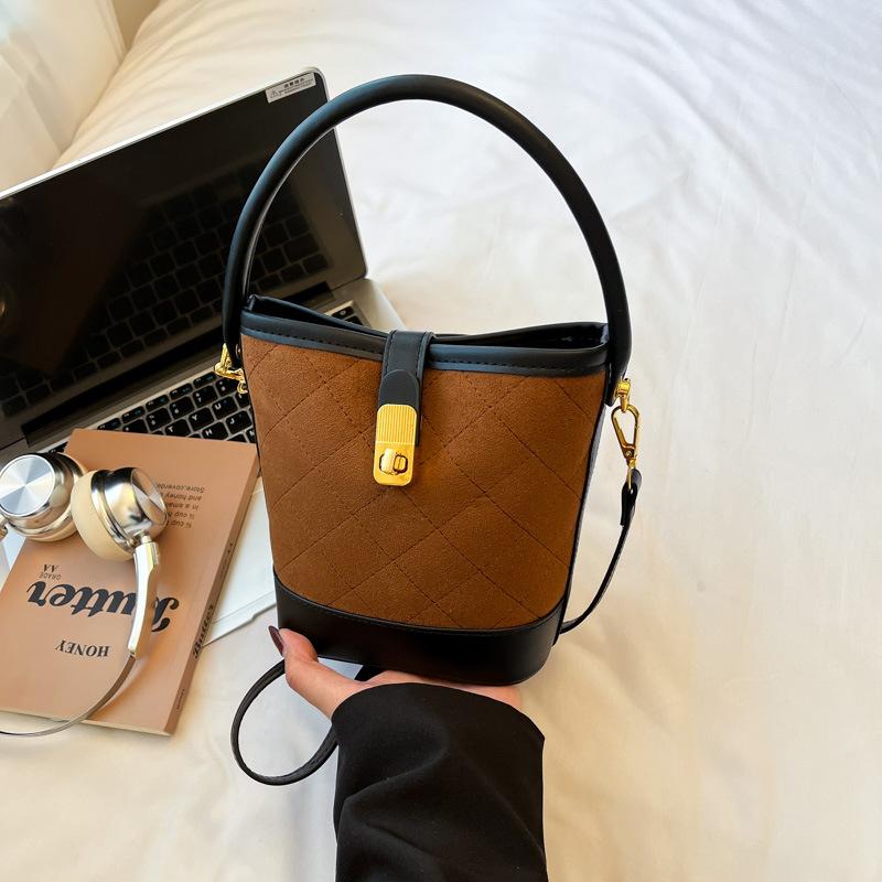 

Модная сумка-тоут, ретро сумка-ведро, простая наплечная сумка, трендовая и модная сумка кроссбоди кофейный