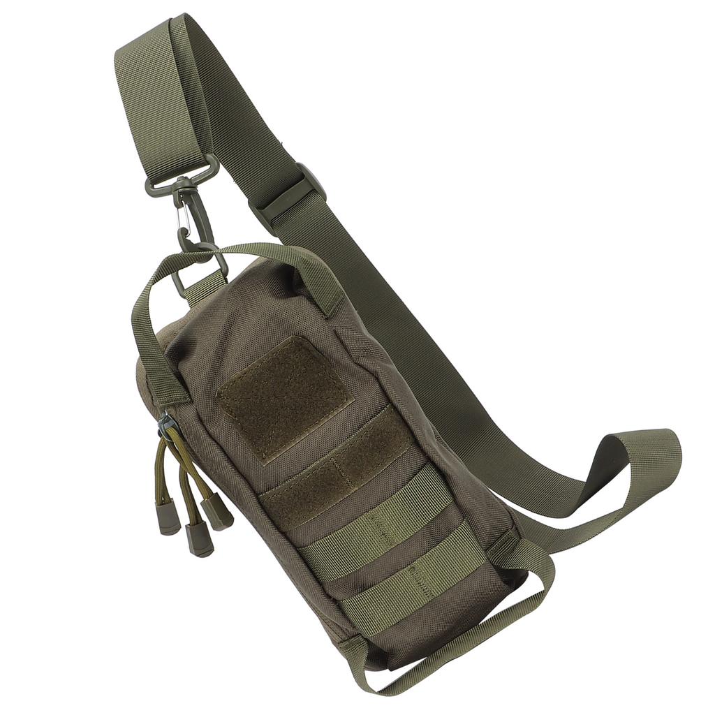 MultiFunctional Military DualPurpose Chest Waist Bag Nylon Material Waterproof Bag(Army Green )