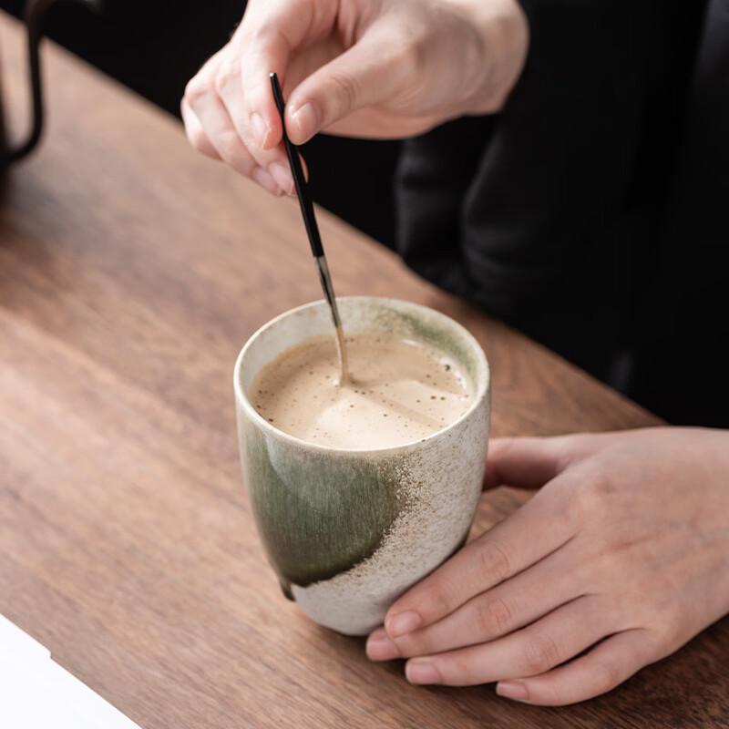 OLOEY Retro Kiln-Glazed Ceramic Latte Art Coffee Mug