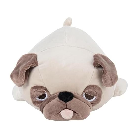LIV HEART Bolster Cushion Marshmallow Animal Pug Hana (Total Length Approx. 27cm) Fluffy Chewy 48656-32