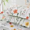 Flower And Plant Pattern Bed Hat Three-Piece Digital Printing Bedding Bed Hat Three-Piece Set Children And Adults