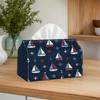 2D Flat, 1pc 2D Flat, Oversized Nautical Sailboat Pattern, Suitable for Children's Rooms/Nautical Themed Parties/Summer Decorative Tissue Box, Polyest