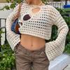 New Sexy Asymmetrical Hole Cutout Knit Women's Cover-Up in Stock