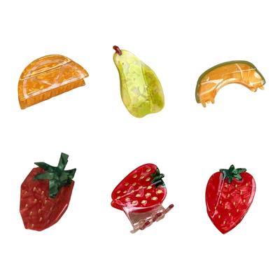Pinza Grande para el Pelo con Tema de Frutas Pinza para Cola de Caballo Sujetador de Pelo Pasadores Adorno para el Cabello Adornos para el Cabello