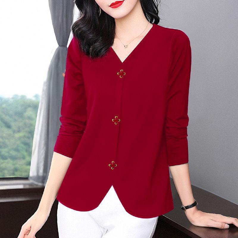 

Футболка с длинным рукавом женская весна осень новинка плюс размер Fat Mm стильный топ с V-образным вырезом свободный внутренний слой нижняя рубашка XXXXXL