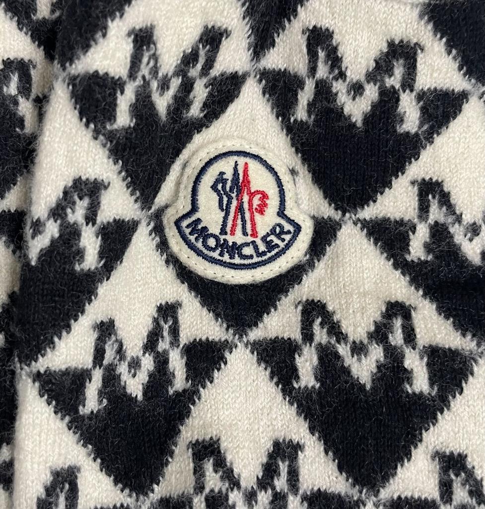 Used MONCLER White X Blackknit Women