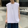 Men's Loose Fit Solid Color Sleeveless Summer T-Shirt