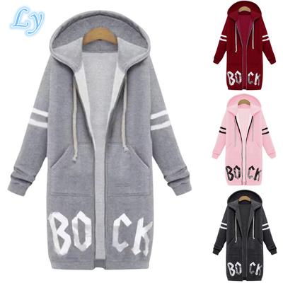 Womens Winter Loose Hooded Wild Elegant Windbreaker Womens Winter Loose Hooded Wild Elegant Windbreaker