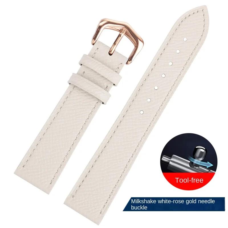 Suitable for Cartie Tank London Solo Key Dumont Watch Strap Men's Genuine Leather Women 14 16 18 20 Wrist Strap Accessories
