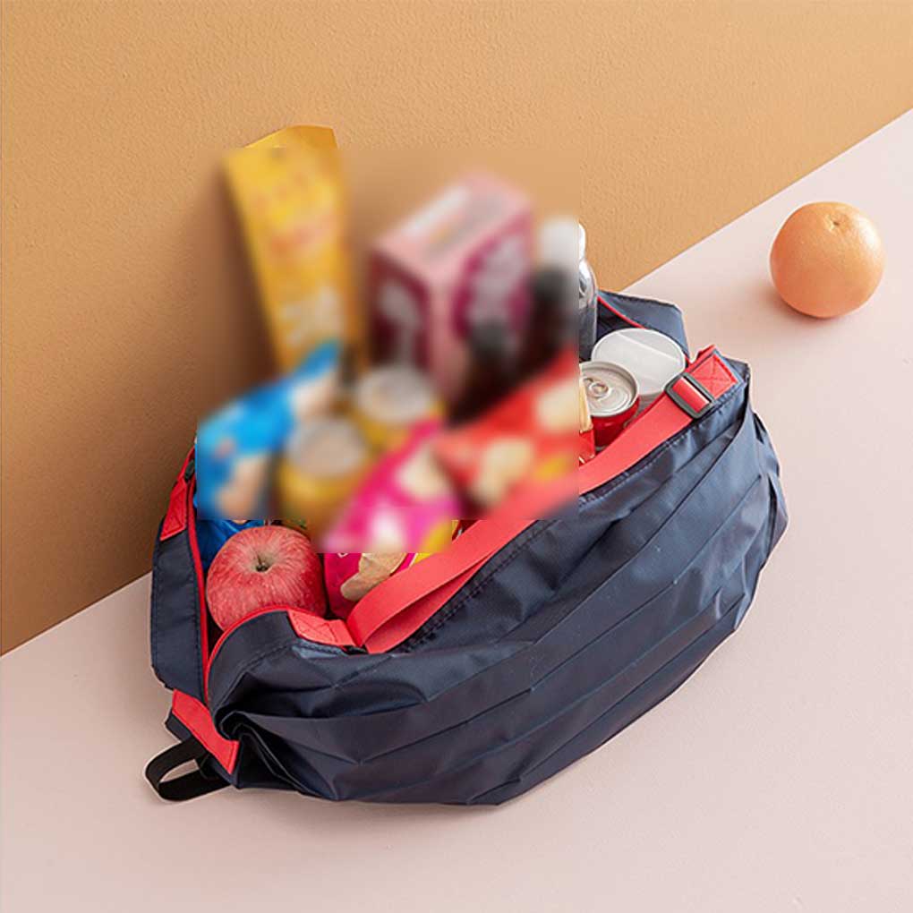Storage Bag Foldable Shopping Large Capacity Oxford Cloth Food Fruit Snacks Multi Purpose Portable Pouch Case with Handle