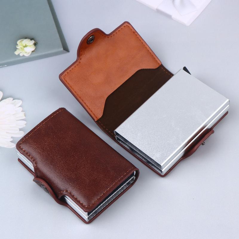 Large Capacity Double Layer Id Credit Card Holder Anti Rfid Blocking Protected Magic Wallet For Men Carbon Fiber Cardholder Case