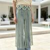 Bohemian Netted Fringe Waistband Decorative Tassel Fringed Waist Belt  Women's Waist Accessory